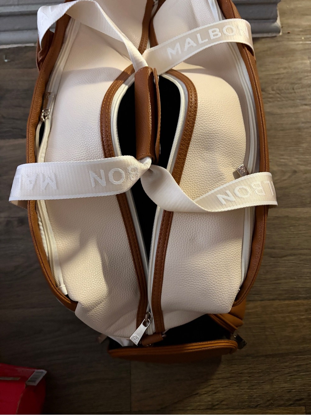Malbon White and Brown Weekender Duffel Bag by Malbon - Picture 4 of 5